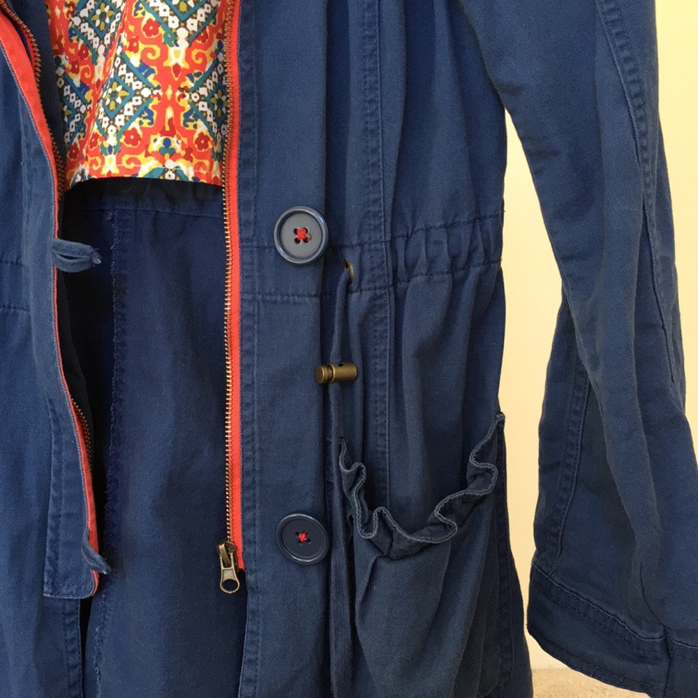 Light weight dark blue parka jacket - Picture 2 of 8